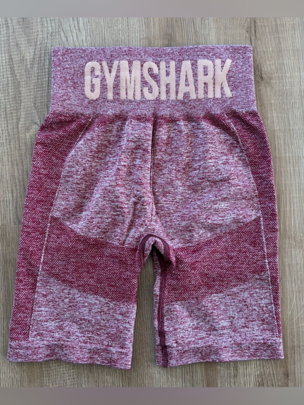Gymshark Flex High Waisted Cycling Shorts Burgundy Marl Colour
